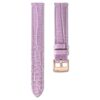 Correa de reloj de 17 mm (0.67″) de ancho, de cuero con costuras, color púrpura, acabado en tono oro rosa Correa de reloj de 17 mm (0.67″) de ancho, de cuero con costuras, color púrpura, acabado en tono oro rosa