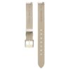 Correa para reloj de 12 mm (0,47″) de ancho, de cuero, blanca, con acabado dorado champán Correa para reloj de 12 mm (0,47″) de ancho, de cuero, blanca, con acabado dorado champán