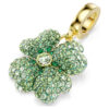 Dije de trébol Idyllia, verde, chapado en tono dorado Dije de trébol Idyllia, verde, chapado en tono dorado