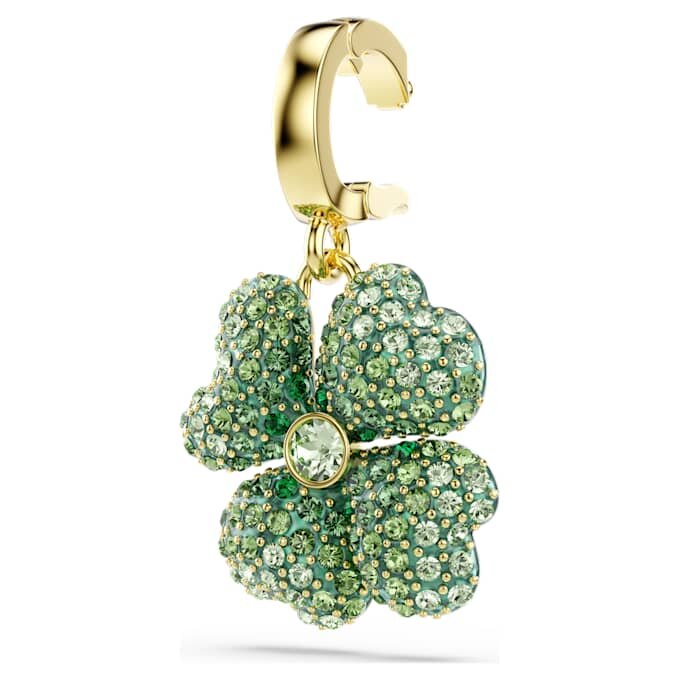Dije de trébol Idyllia, verde, chapado en tono dorado Dije de trébol Idyllia, verde, chapado en tono dorado