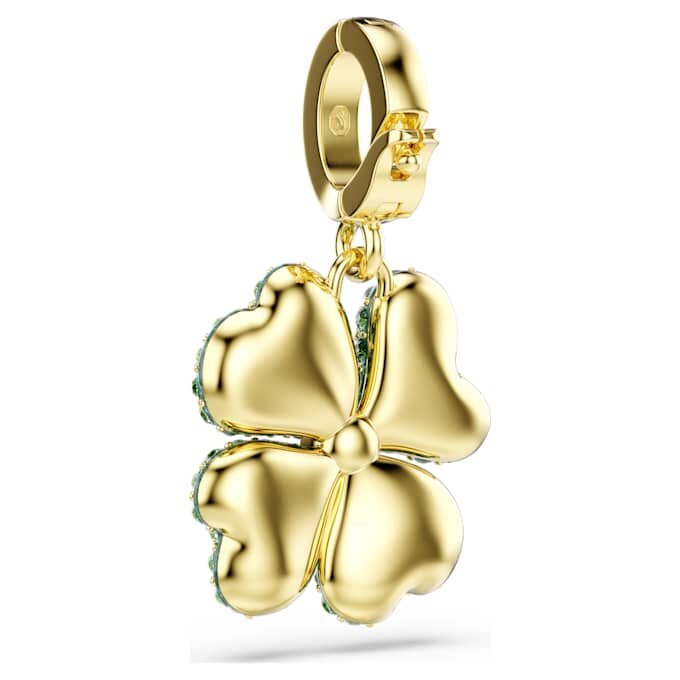 Dije de trébol Idyllia, verde, chapado en tono dorado Dije de trébol Idyllia, verde, chapado en tono dorado