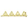 Extensor Matrix con corte triangular, amarillo, chapado en tono dorado Extensor Matrix con corte triangular, amarillo, chapado en tono dorado
