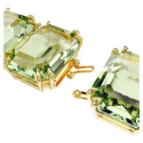 Extensor Millenia con corte octogonal, verde, chapado en tono dorado
