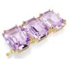 Extensor Millenia de corte octogonal, morado, chapado en tono dorado