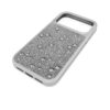 Funda alta para smartphone con cristales de dorso plano, iPhone® 17 Pro, tono plateado Funda alta para smartphone con cristales de dorso plano, iPhone® 17 Pro, tono plateado