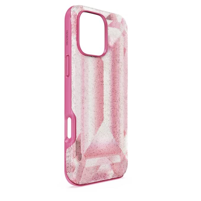 Funda alta para smartphone con motivo de cristales, iPhone® 16 Pro Max, rosa Funda alta para smartphone con motivo de cristales, iPhone® 16 Pro Max, rosa