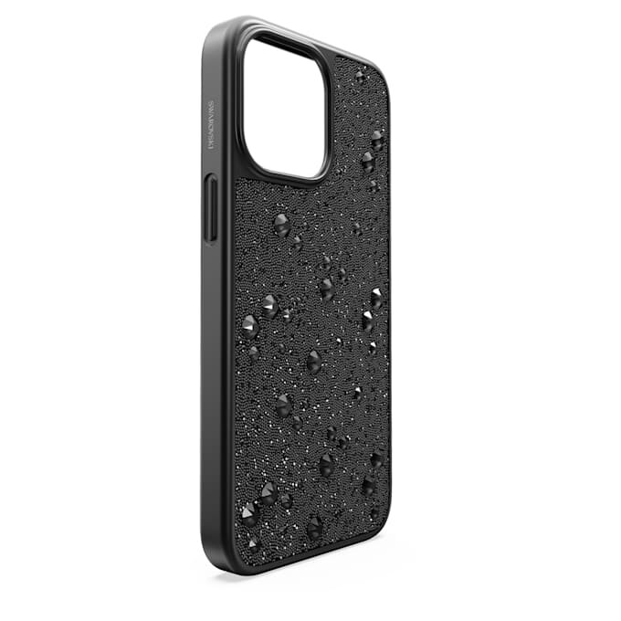Funda para smartphone con cristales de cara plana, iPhone® 15 Pro Max, negro Funda para smartphone con cristales de cara plana, iPhone® 15 Pro Max, negro