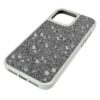 Funda para smartphone con diseño de cristales dispersos, iPhone® 16 Pro Max, tono plateado Funda para smartphone con diseño de cristales dispersos, iPhone® 16 Pro Max, tono plateado