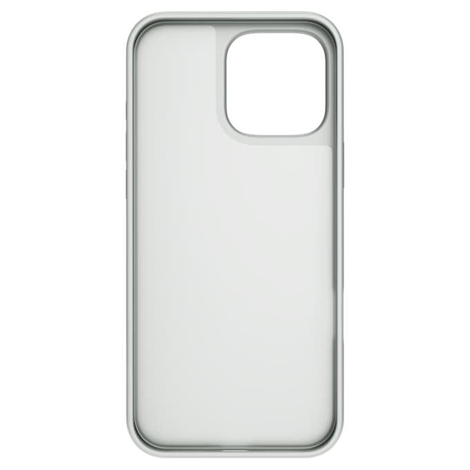 Funda para smartphone con diseño de cristales dispersos, iPhone® 16 Pro Max, tono plateado Funda para smartphone con diseño de cristales dispersos, iPhone® 16 Pro Max, tono plateado