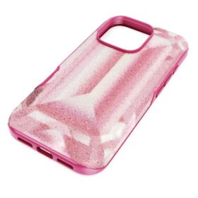 Funda para smartphone con motivo de cristales, iPhone® 16 Pro, rosa