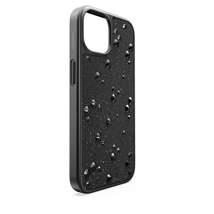 Funda para smartphone High con cristales de parte trasera plana, iPhone® 15, negro Funda para smartphone High con cristales de parte trasera plana, iPhone® 15, negro