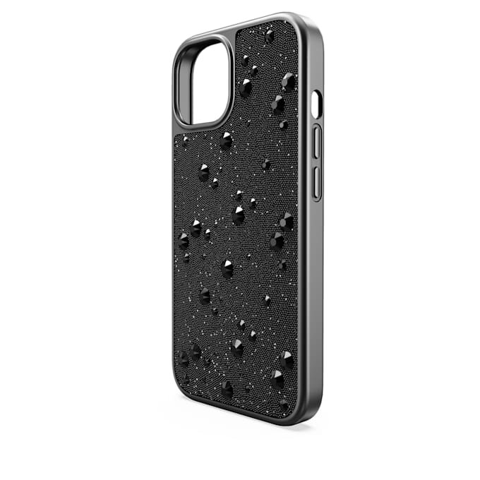 Funda para smartphone High con cristales de parte trasera plana, iPhone® 15, negro Funda para smartphone High con cristales de parte trasera plana, iPhone® 15, negro