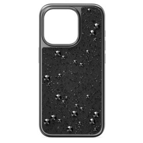 Funda para smartphone High con cristales en la parte trasera plana, iPhone® 15 Pro, negro