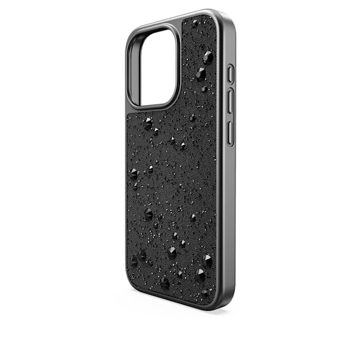 Funda para smartphone High con cristales en la parte trasera plana, iPhone® 15 Pro, negro Funda para smartphone High con cristales en la parte trasera plana, iPhone® 15 Pro, negro