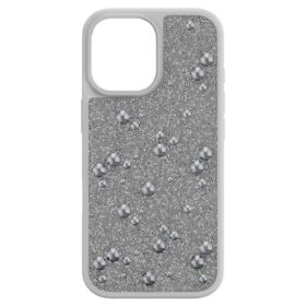 Funda para smartphone High con cristales en la parte trasera plana, iPhone® 17, tono plateado