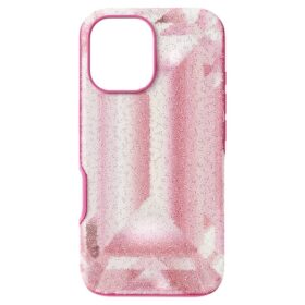 Funda para smartphone High con motivo de cristales, iPhone® 16, rosa