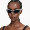 Gafas de sol con forma de máscara, SK6027, negro