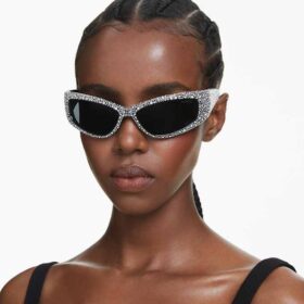 Gafas de sol con forma de máscara, SK6027, negro