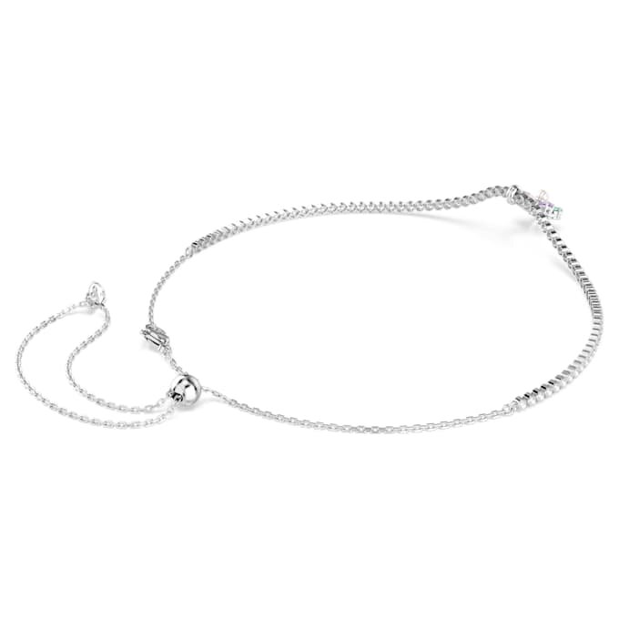 Gargantilla Ariana Grande X Swarovski con cortes mixtos, flor, multicolor, chapada en rodio Gargantilla Ariana Grande X Swarovski con cortes mixtos, flor, multicolor, chapada en rodio