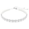Gargantilla Ariana Grande x Swarovski con cortes mixtos, perlas de cristal, corazón, blanco, chapada en rodio Gargantilla Ariana Grande x Swarovski con cortes mixtos, perlas de cristal, corazón, blanco, chapada en rodio