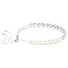 Gargantilla Ariana Grande x Swarovski con cortes mixtos, perlas de cristal, corazón, blanco, chapada en rodio Gargantilla Ariana Grande x Swarovski con cortes mixtos, perlas de cristal, corazón, blanco, chapada en rodio