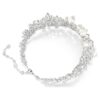 Gargantilla Constella con perlas de cristal, corte redondo, blanco, chapada en rodio Gargantilla Constella con perlas de cristal, corte redondo, blanco, chapada en rodio