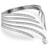 Gargantilla «Feather» de la colección Vienna, blanca, chapada en rutenio