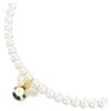 Gargantilla Idyllia con perlas de cristal, cortes mixtos, abeja, blanco, chapado en tono dorado