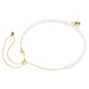 Gargantilla Idyllia con perlas de cristal, cortes mixtos, abeja, blanco, chapado en tono dorado