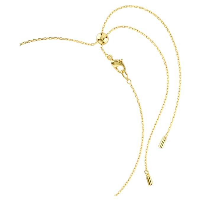 Gargantilla Symbolica con perlas de cristal, luna, símbolo de Infinity, trébol, ojo del mal y herradura, azul, chapada en tono dorado Gargantilla Symbolica con perlas de cristal, luna, símbolo de Infinity, trébol, ojo del mal y herradura, azul, chapada en tono dorado