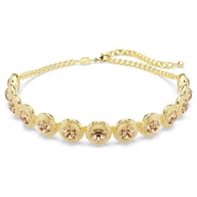 Gargantilla «Una Angelic» de corte redondo, color caramelo, chapada en tono dorado Gargantilla «Una Angelic» de corte redondo, color caramelo, chapada en tono dorado