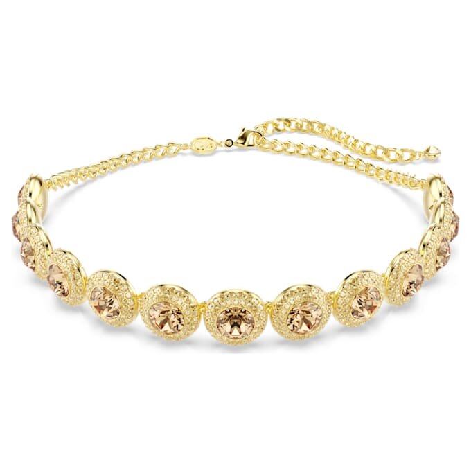 Gargantilla «Una Angelic» de corte redondo, color caramelo, chapada en tono dorado Gargantilla «Una Angelic» de corte redondo, color caramelo, chapada en tono dorado