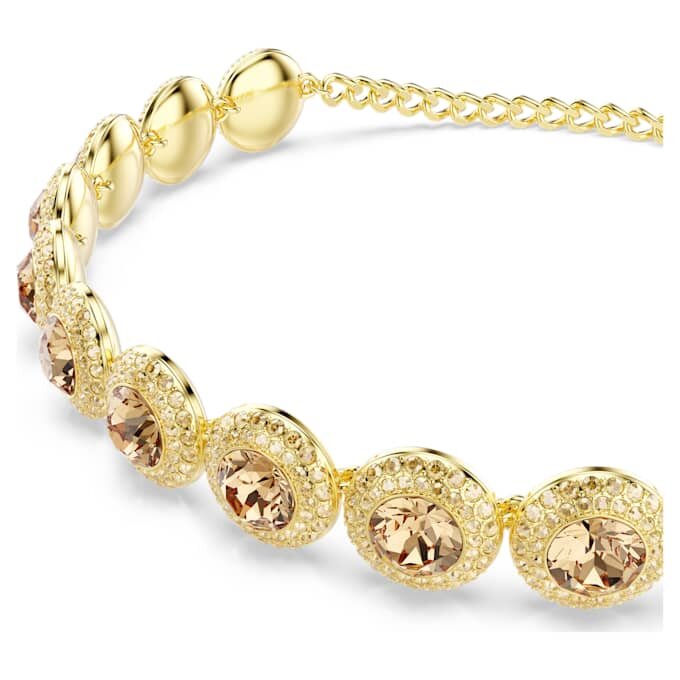 Gargantilla «Una Angelic» de corte redondo, color caramelo, chapada en tono dorado Gargantilla «Una Angelic» de corte redondo, color caramelo, chapada en tono dorado