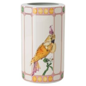 Jarrón Idyllia de porcelana, con motivo de cristal, pájaro, multicolor Jarrón Idyllia de porcelana, con motivo de cristal, pájaro, multicolor