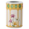 Jarrón Idyllia de porcelana, con motivo de cristales, flor, amarillo