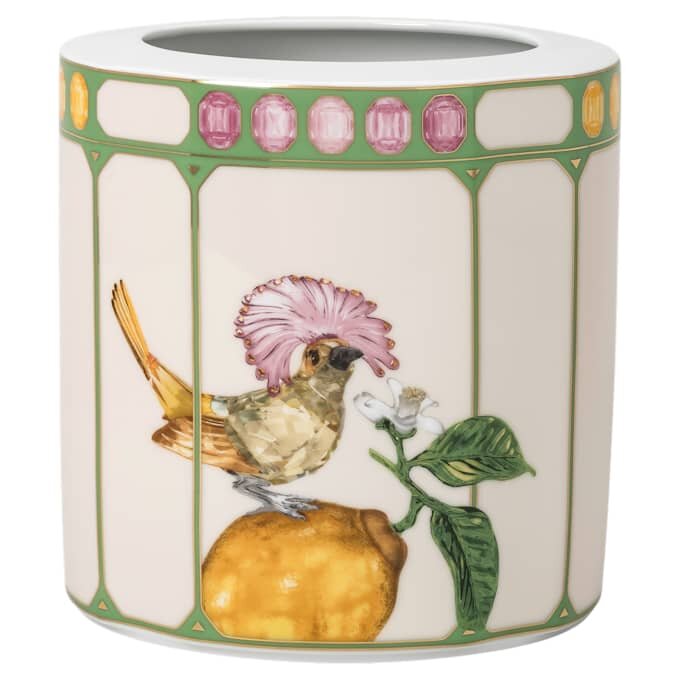 Jarrón Idyllia de porcelana, motivo de cristal, papamoscas, mediano, multicolor Jarrón Idyllia de porcelana, motivo de cristal, papamoscas, mediano, multicolor