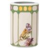 Jarrón Idyllia de porcelana, motivo de impresión de cristal, cacatúa, pequeño, multicolor