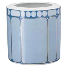 Jarrón Signum de porcelana, ancho, azul
