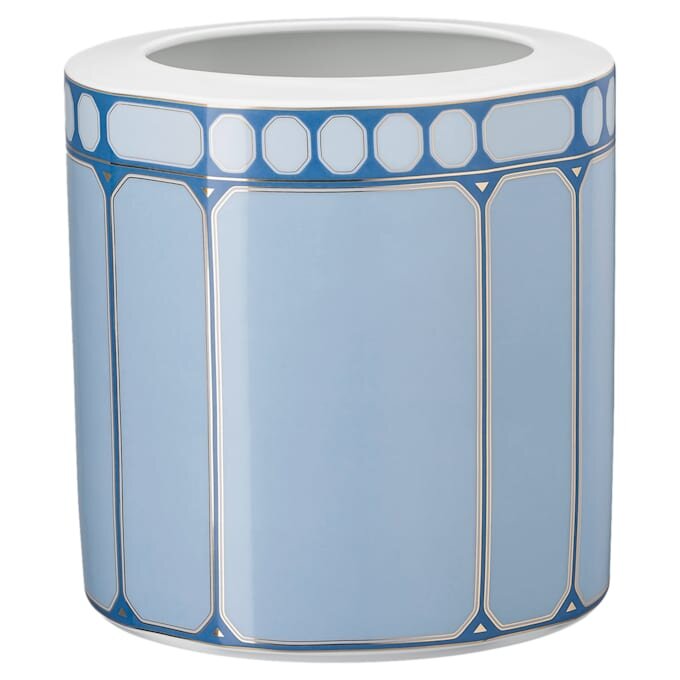 Jarrón Signum de porcelana, ancho, azul Jarrón Signum de porcelana, ancho, azul