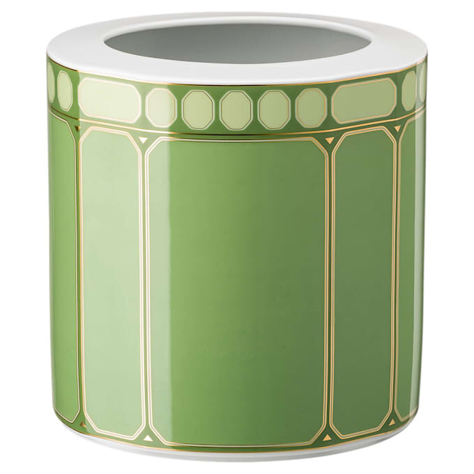 Jarrón Signum de porcelana, ancho, verde Jarrón Signum de porcelana, ancho, verde