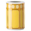Jarrón Signum de porcelana, pequeño, amarillo
