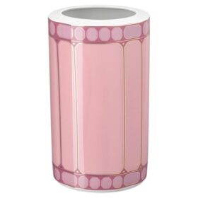 Jarrón Signum de porcelana, rosa