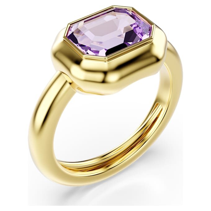 Juego de anillos con motivo Gema (3), multicolor, chapado en tono dorado Juego de anillos con motivo Gema (3), multicolor, chapado en tono dorado
