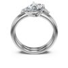 Juego de anillos Galaxy (2), diamantes cultivados en laboratorio de 1,4 ct en total, forma de pera, oro blanco de 14K
