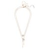 Juego de collares Dragón y Fénix (2), perla de cristal, garra de dragón, blanco, chapado en tono oro rosa Juego de collares Dragón y Fénix (2), perla de cristal, garra de dragón, blanco, chapado en tono oro rosa
