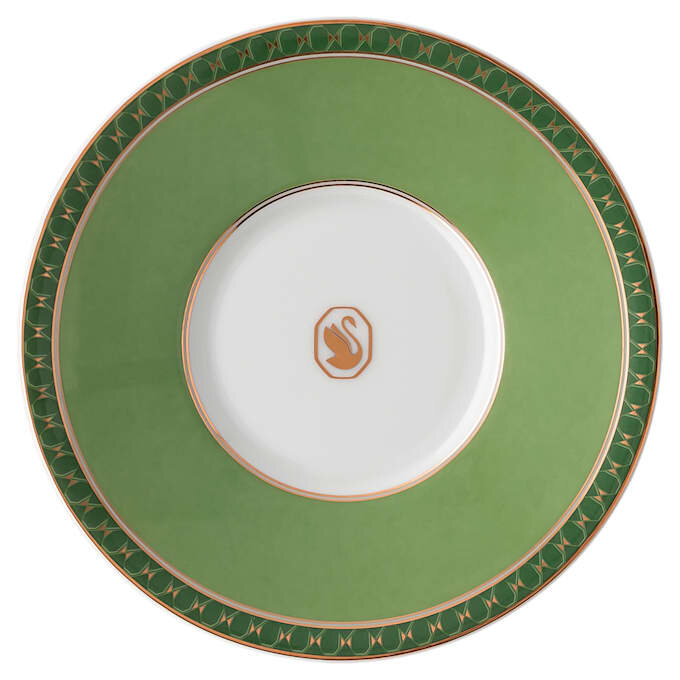 Taza de espresso Signum con platillo, de porcelana, verde Taza de espresso Signum con platillo, de porcelana, verde