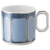 Taza de espresso con platillo Signum, de porcelana, azul Taza de espresso con platillo Signum, de porcelana, azul