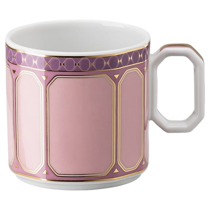 Taza de espresso Signum con platillo, de porcelana, rosa Taza de espresso Signum con platillo, de porcelana, rosa
