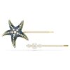 Juego de horquillas Idyllia (2), perlas de cristal, estrella de mar, multicolor, chapado en tono dorado Juego de horquillas Idyllia (2), perlas de cristal, estrella de mar, multicolor, chapado en tono dorado