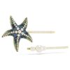 Juego de horquillas Idyllia (2), perlas de cristal, estrella de mar, multicolor, chapado en tono dorado Juego de horquillas Idyllia (2), perlas de cristal, estrella de mar, multicolor, chapado en tono dorado